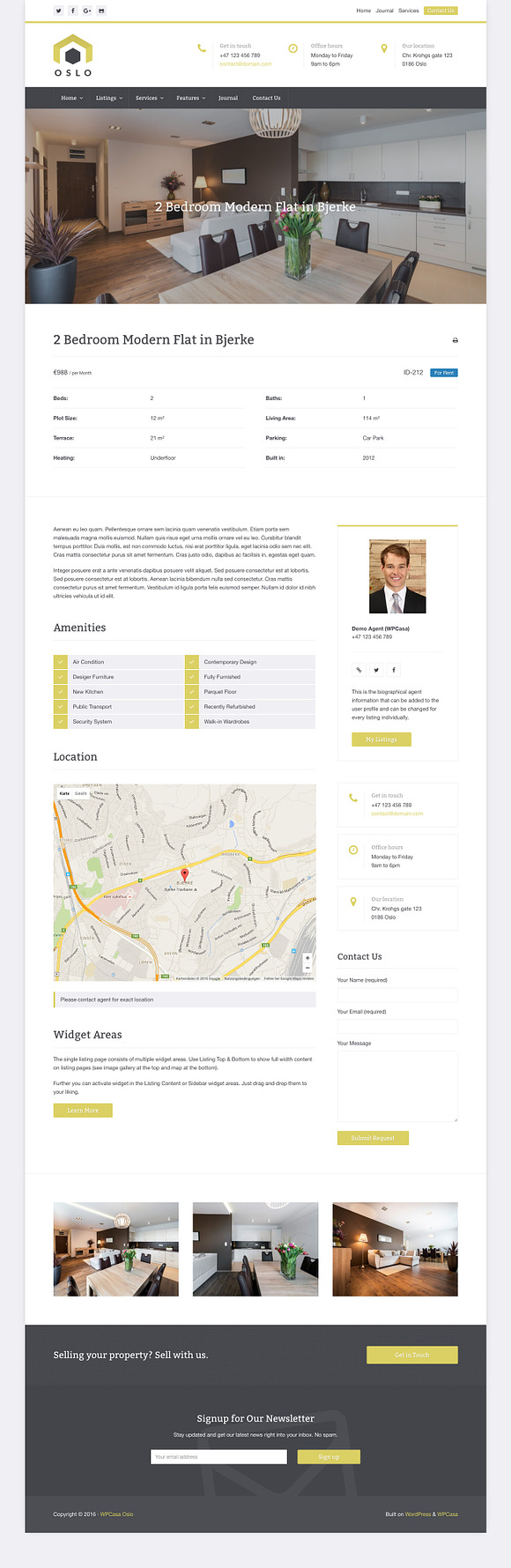 Real Estate WordPress WPCasa Oslo in WordPress Business Themes - product preview 4