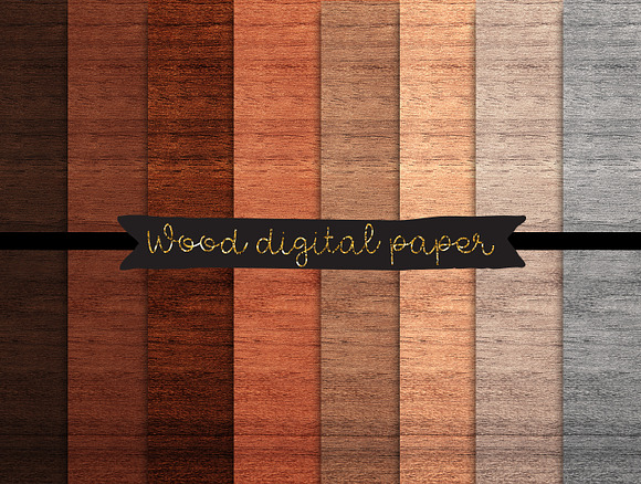 Wood digital paper Wood textures in Textures - product preview 1