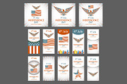  USA Independence Day set vector