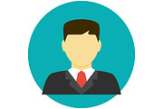 Lawyer avatar flat icon