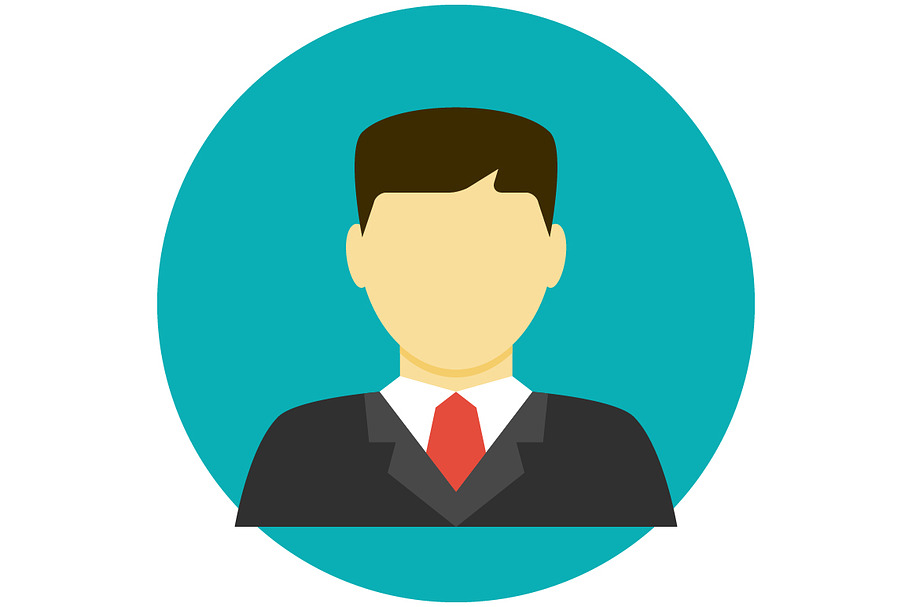 Lawyer avatar flat icon in Graphics - product preview 8