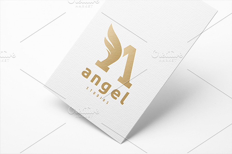 Angel Logo Letter A logo template