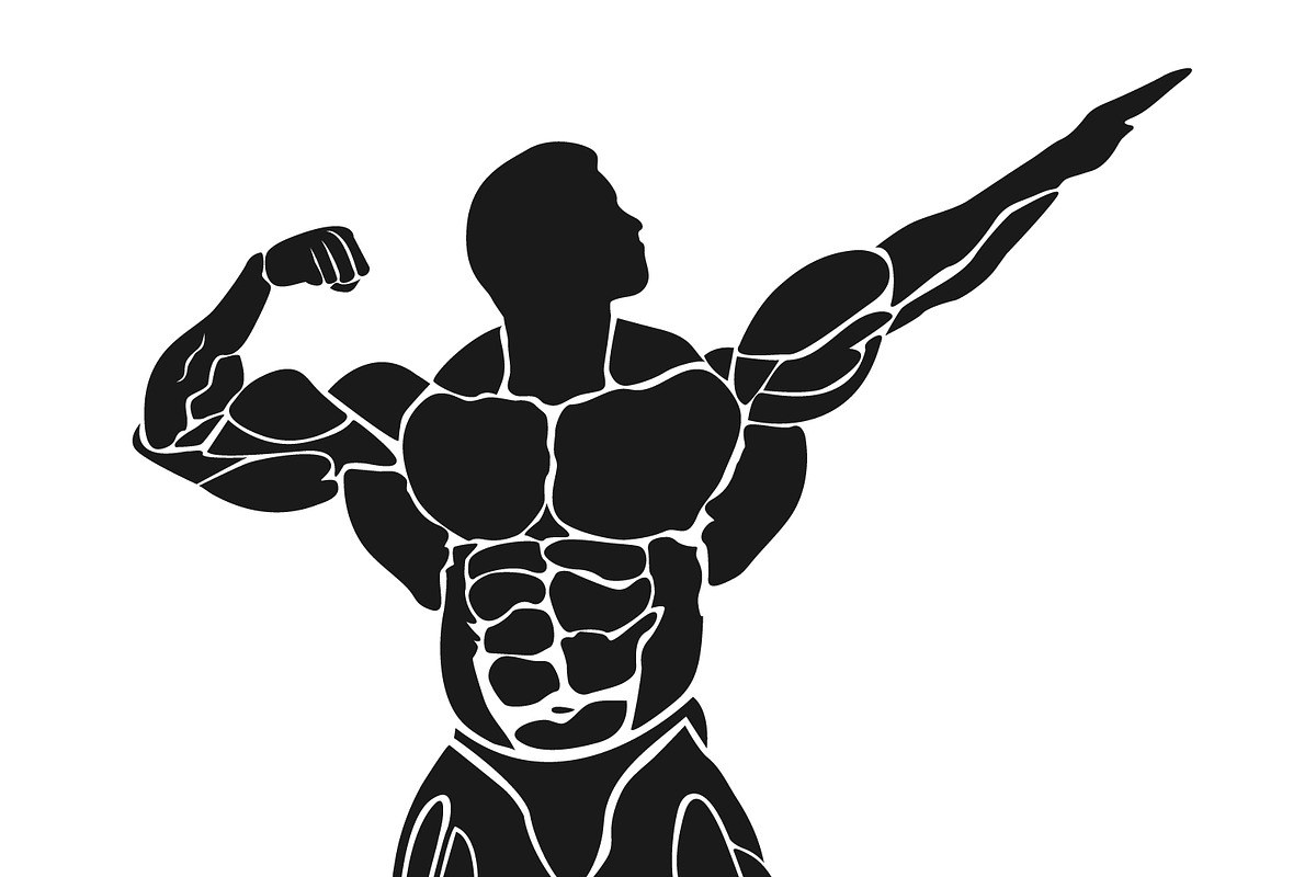 bodybuilding concept, muscles in Illustrations - product preview 8