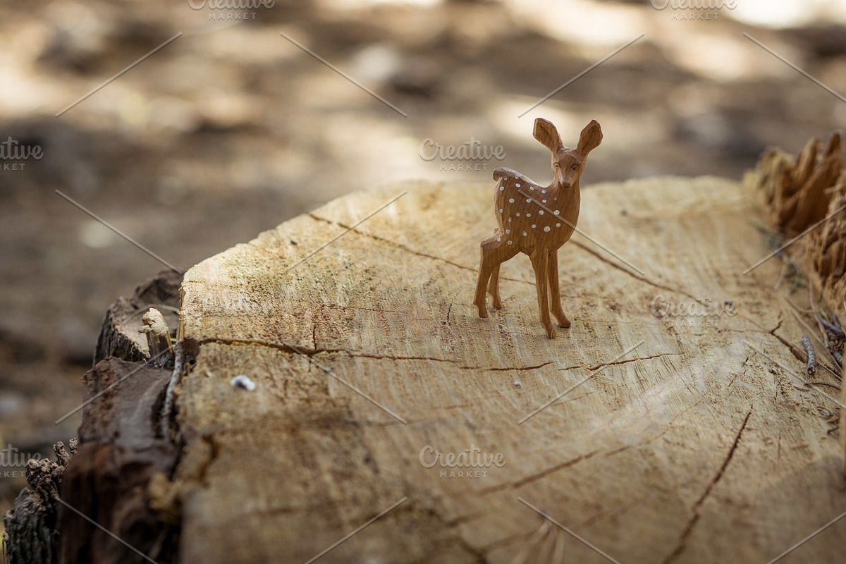 Deer wood toy in Social Media Templates - product preview 8