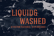 Liquid and washed textures
