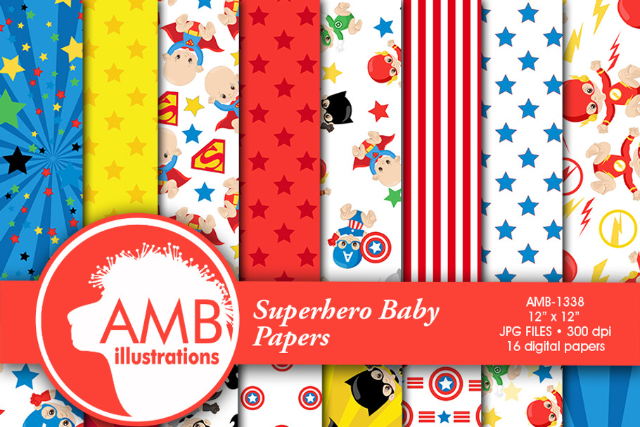 Superhero Digital Papers, 1338 in Patterns - product preview 8