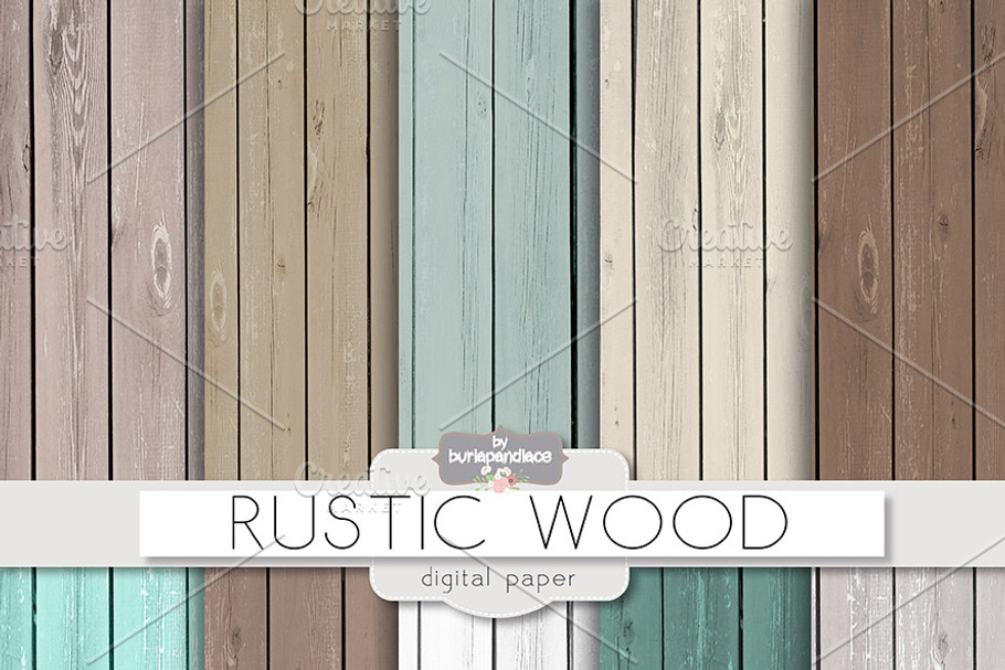 Rustic wood digital paper