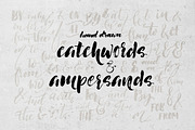 Set of ampersands and catchwords.