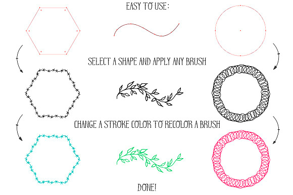 50 Vector Pattern Brushes in Photoshop Brushes - product preview 3