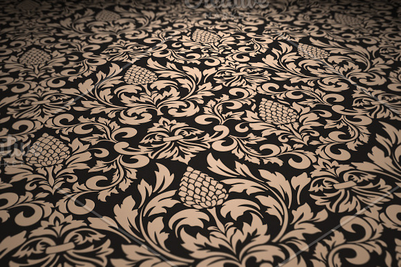 4 Seamless Damask Patterns Set#10 in Patterns - product preview 1