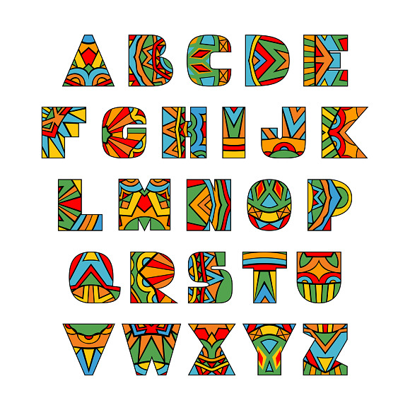 Fiesta ABC Letters Vector Font in Objects - product preview 1