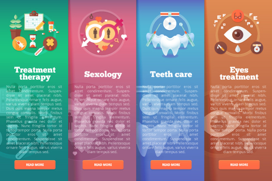Flat Medical and Healthcare Banners in Graphics - product preview 8