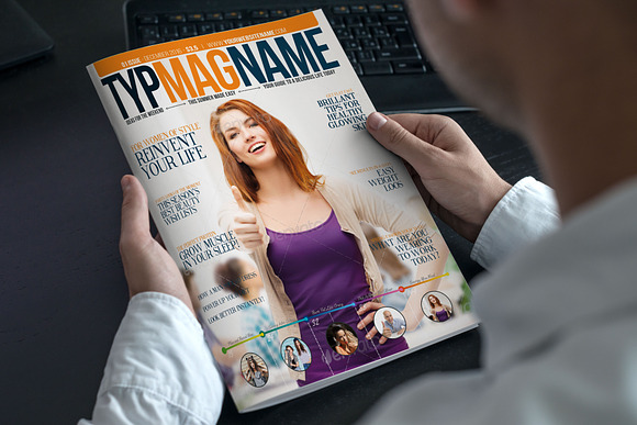 New Magazine Cover Design 3 Color in Magazine Templates - product preview 1