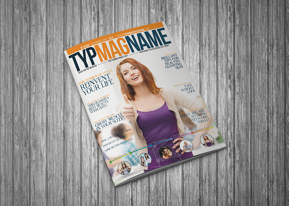 New Magazine Cover Design 3 Color in Magazine Templates - product preview 4
