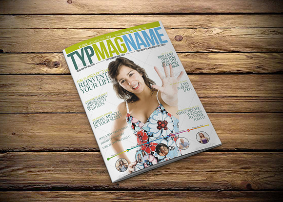 New Magazine Cover Design 3 Color in Magazine Templates - product preview 5