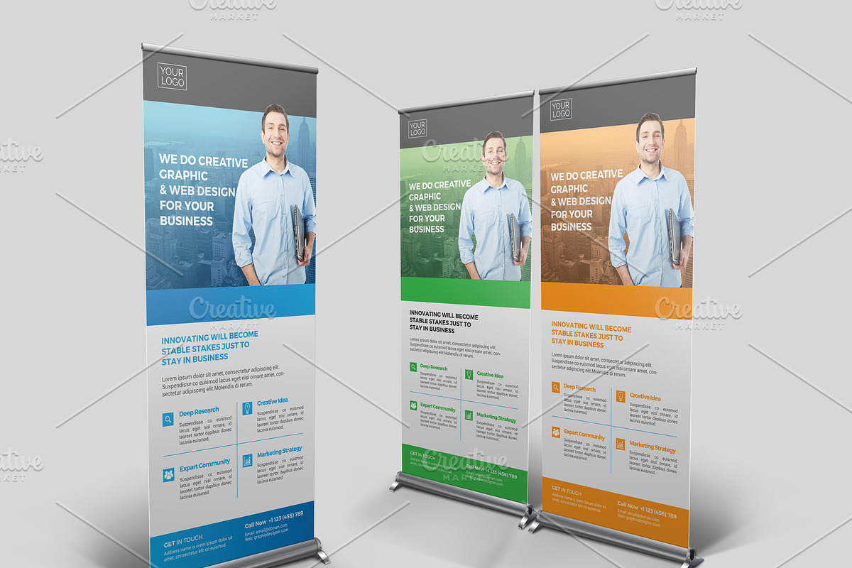 Business Roll UP Banner in Flyer Templates - product preview 8
