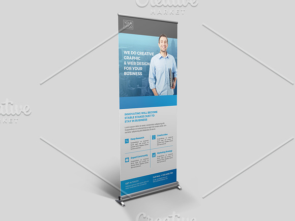 Business Roll UP Banner in Flyer Templates - product preview 2