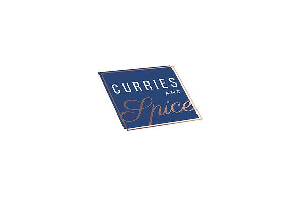 Navy + Rose Gold Logo Template in Logo Templates - product preview 1
