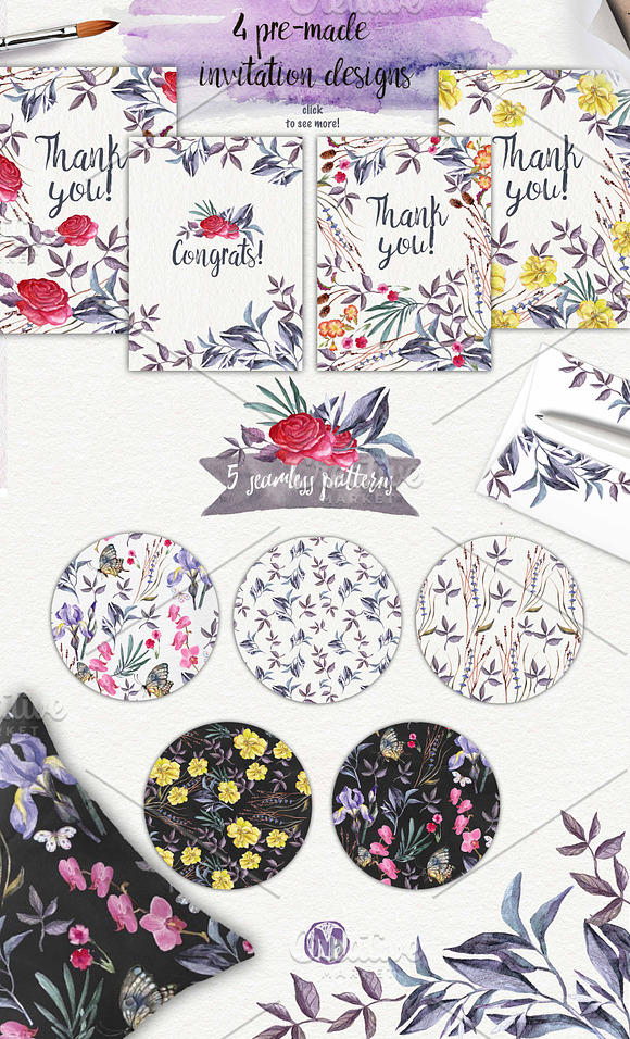   Wildflowers pack 75 PNG in Illustrations - product preview 6