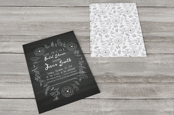 Chlakboard Bridal Shower Invitation in Wedding Templates - product preview 2