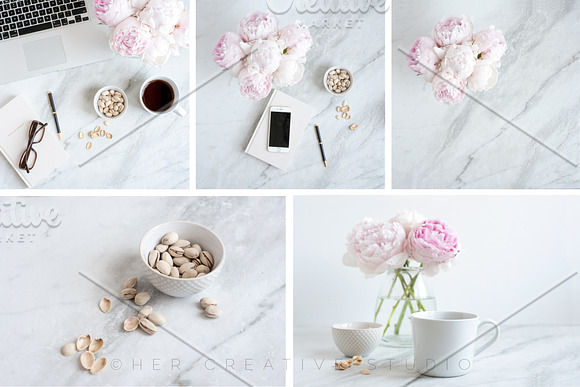 Marble Styled Stock Bundle in Mobile & Web Mockups - product preview 3