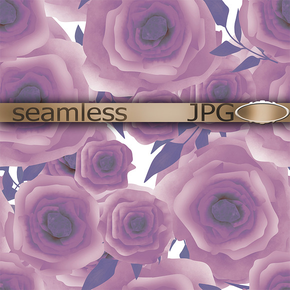 Seamless textile design paper Roses in Patterns - product preview 5