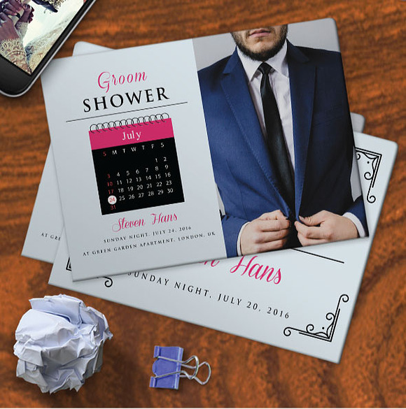 Groom Shower 1 in Wedding Templates - product preview 1