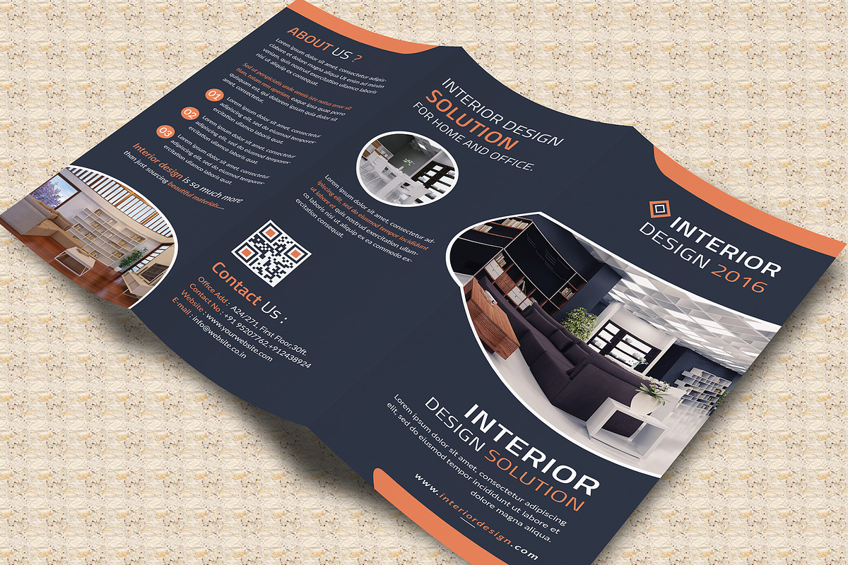 Interior Trifold Brochure in Brochure Templates - product preview 8