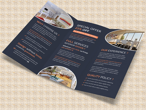 Interior Trifold Brochure in Brochure Templates - product preview 1