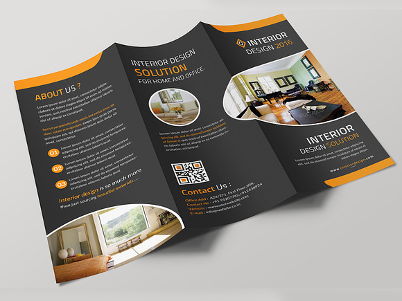 Interior Trifold Brochure in Brochure Templates - product preview 2