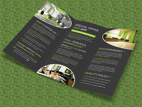 Interior Trifold Brochure in Brochure Templates - product preview 6