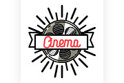 Color vintage cinema emblem