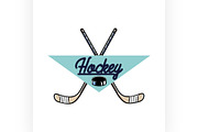 Color vintage Hockey emblem