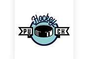 Color vintage Hockey emblem