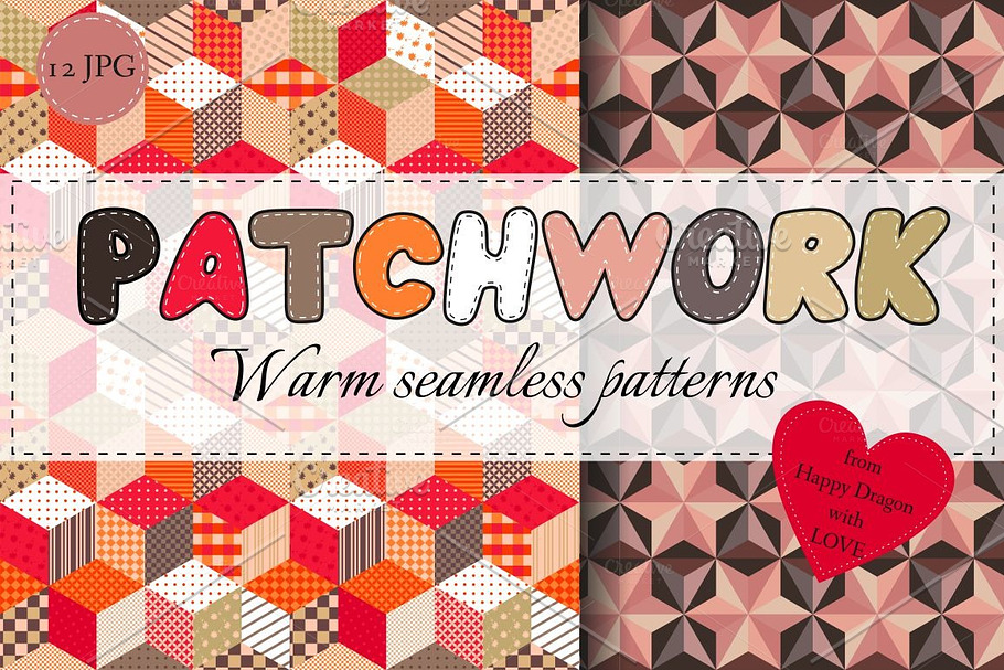 Collection of warm patchwork in Patterns - product preview 8