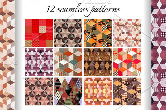 Collection of warm patchwork in Patterns - product preview 1