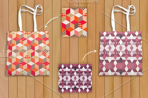 Collection of warm patchwork in Patterns - product preview 3