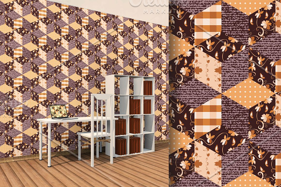 Collection of warm patchwork in Patterns - product preview 4