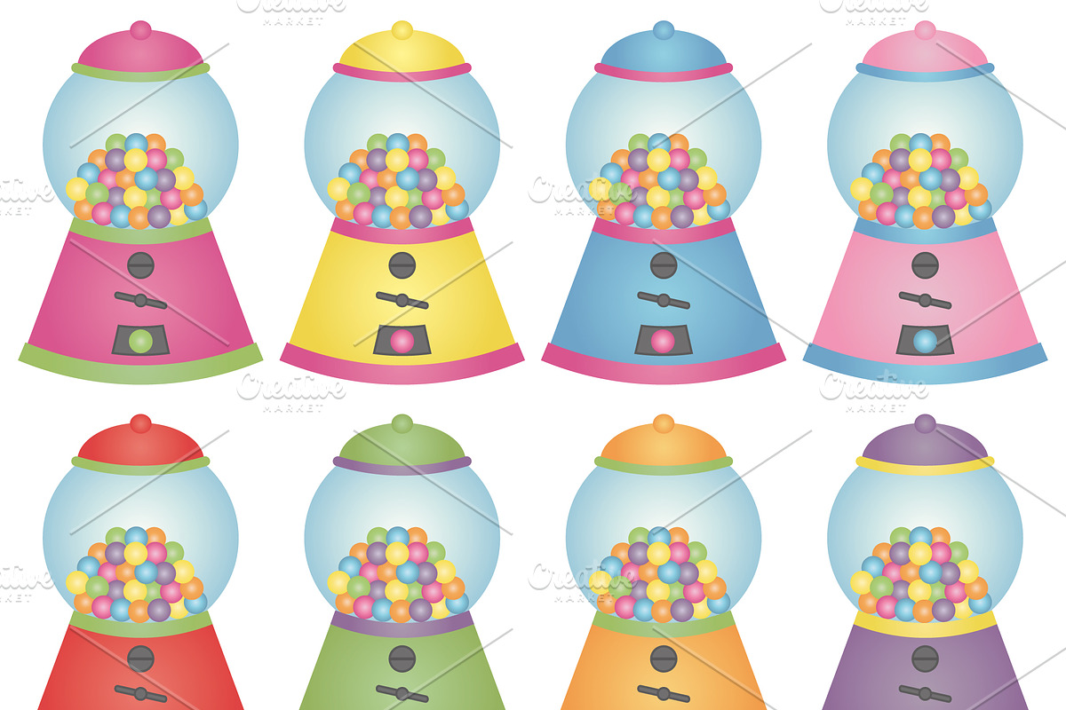 Gumball Machine Clipart in Illustrations - product preview 8