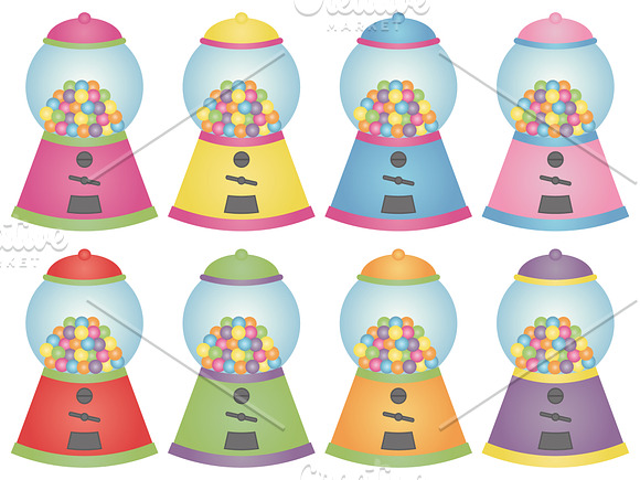 Gumball Machine Clipart in Illustrations - product preview 1