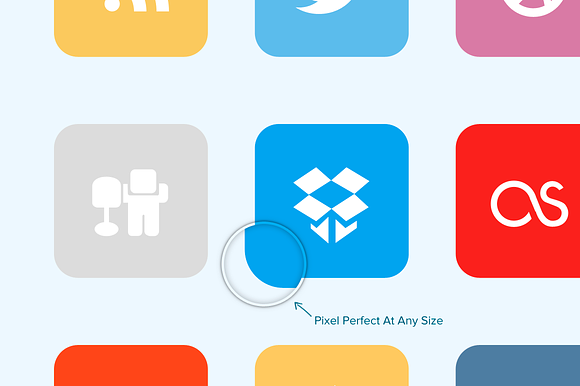 Premium Flat Social Icon Set in Flat Icons - product preview 3