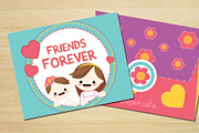 Envelope and card friends forever