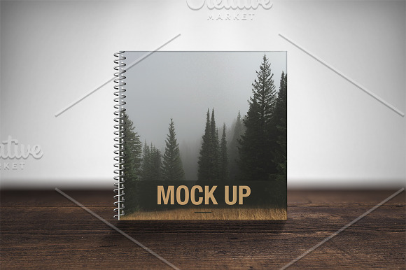 SALE - Spiral Book Cover Mockup in Print Mockups - product preview 1