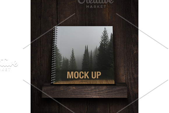 SALE - Spiral Book Cover Mockup in Print Mockups - product preview 2