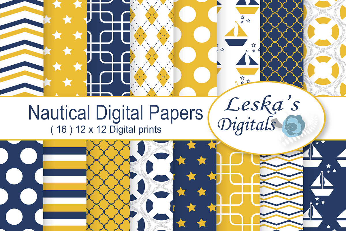 Nautical Digital Papers in Patterns - product preview 8
