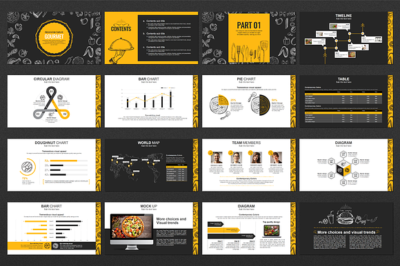 Gourmet Food PowerPoint in PowerPoint Templates - product preview 1