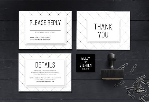 Minimalist Wedding Invitation Set in Wedding Templates - product preview 4