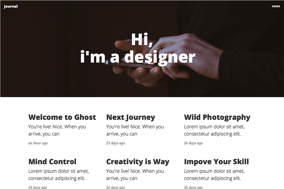 Journal - Blog Ghost Theme in Ghost Themes - product preview 8