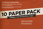 10 Retro paper pack
