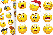50 Smileys and Emoticons Vectors